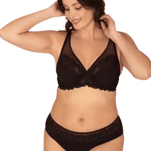 WELL Dentelle Envoutante a/armartures colis de 12 ensembles NOIR