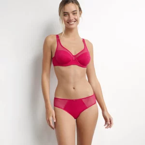 DIM - Ensemble générous coton bio Rouge cerise Colis de 12 ensembles