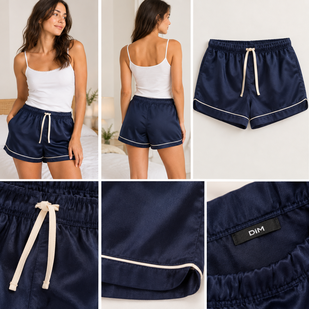 Short de nuit Dim femme colis de 12 pièces