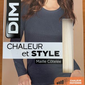 Dim Thermal Essential beige ivoire col rond colis de 12 pièces