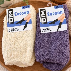 Dim Chaussette chaude femme Cocoon crew Colis de 24 paires